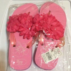 Women’s Flip Flops Flowers Top Comfort Sandals NWT